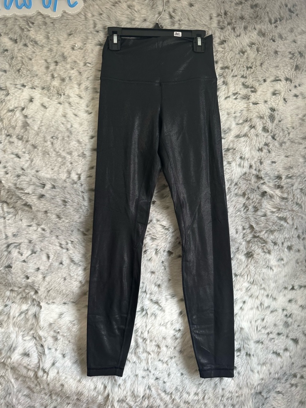 304. Lululemon Align High-Rise Shiny Black Leggings. Sz 4